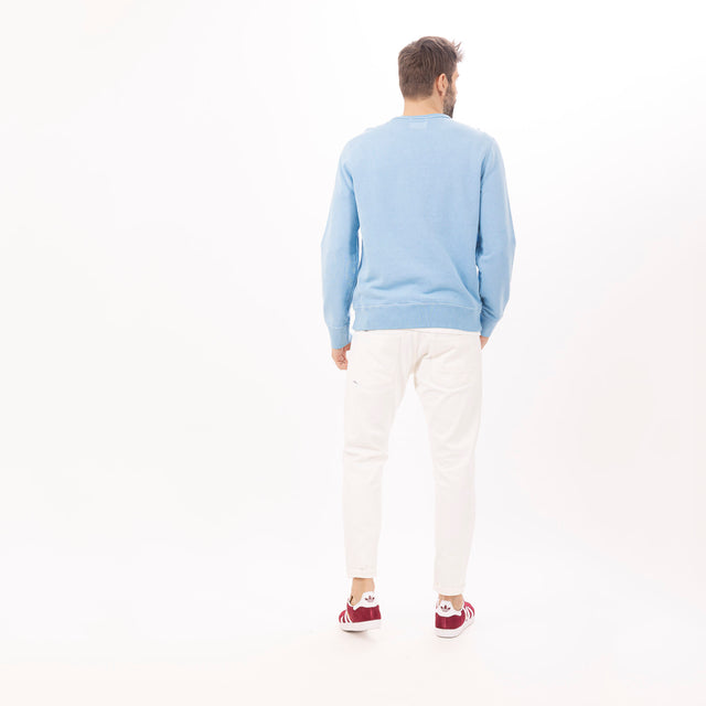 MAN'S ESSENTIAL CREWNECK COMBED FLEECE - GARMENT DYED - Bowery NYC
