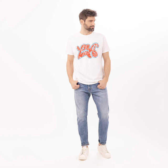 MAN'S "LA" CREWNECK SHORT SLEEVE T-SHIRT - VINTAGE JERSEY