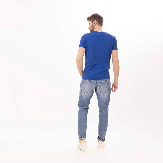 MAN'S "LA" CREWNECK SHORT SLEEVE T-SHIRT - VINTAGE JERSEY