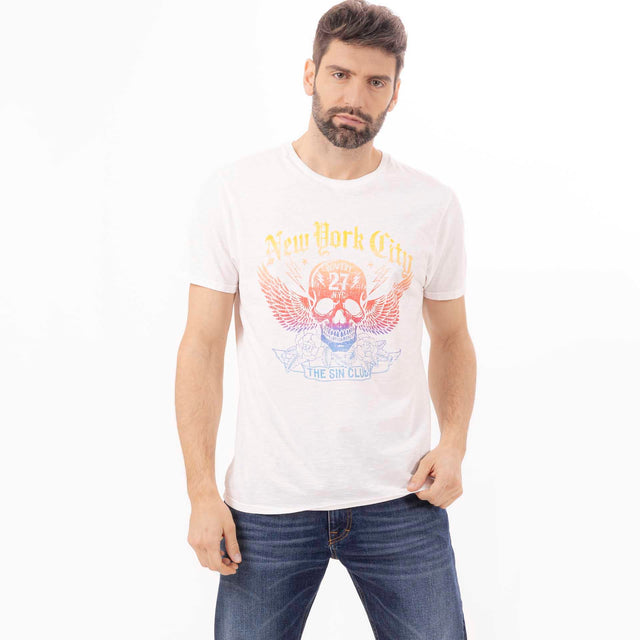 MAN'S "NEW YORK CITY" CREWNECK SHORT SLEEVE T-SHIRT - SLUB JERSEY - Bowery NYC