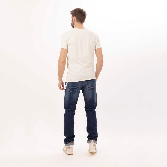 MAN'S "ARAGUSUKU" CREWNECK SHORT SLEEVE T-SHIRT - SLUB JERSEY - Bowery NYC