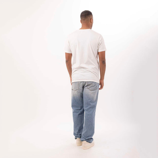 MAN'S "A LIFE" CREWNECK SHORT SLEEVE T-SHIRT W/SIDE SLITS- VINTAGE JERSEY - Bowery NYC