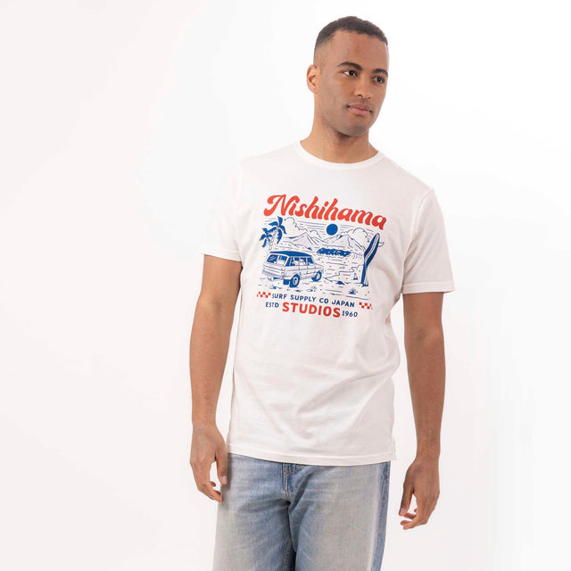 MAN'S "NISHIHAMA" CREWNECK SHORT SLEEVE T-SHIRT - VINTAGE JERSEY - Bowery NYC
