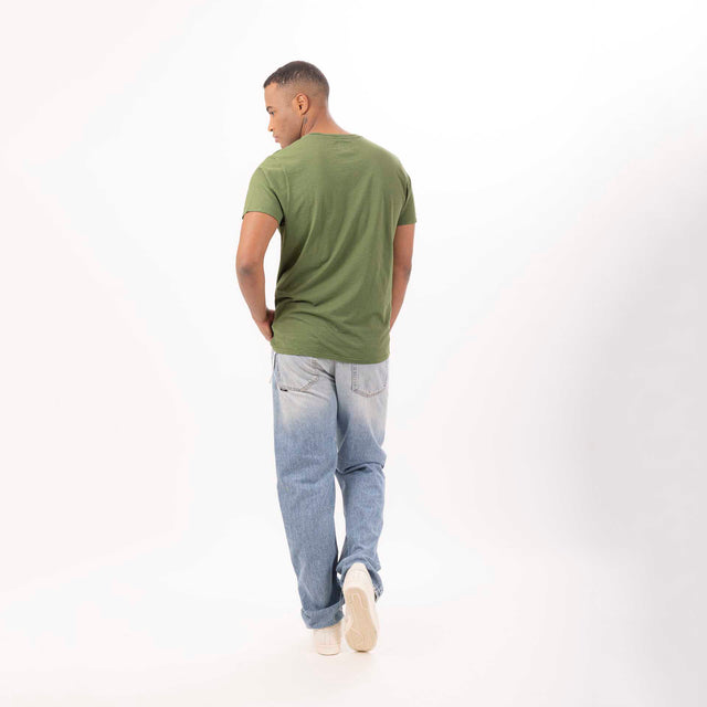 MAN'S ESSENTIAL CREWNECK SHORT SLEEVE T-SHIRT - SLUB JERSEY - Bowery NYC