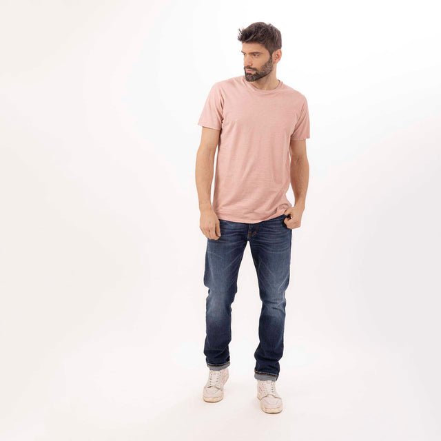 MAN'S ESSENTIAL CREWNECK SHORT SLEEVE T-SHIRT - SLUB JERSEY - Bowery NYC