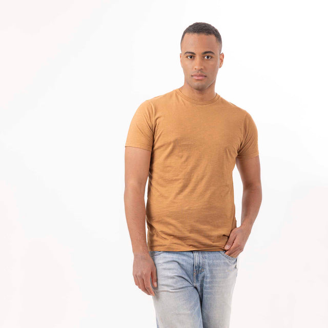 MAN'S ESSENTIAL CREWNECK SHORT SLEEVE T-SHIRT - SLUB JERSEY - Bowery NYC