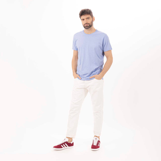 MAN'S ESSENTIAL CREWNECK SHORT SLEEVE T-SHIRT - SLUB JERSEY - Bowery NYC