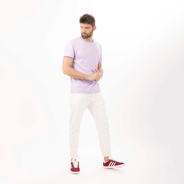 MAN'S ESSENTIAL CREWNECK SHORT SLEEVE T-SHIRT - SLUB JERSEY - Bowery NYC