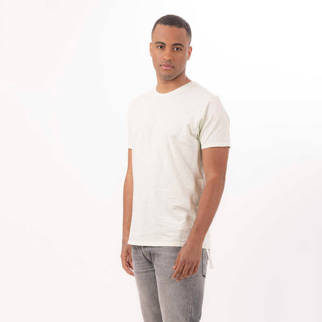 MAN'S ESSENTIAL CREWNECK SHORT SLEEVE T-SHIRT - SLUB JERSEY - Bowery NYC