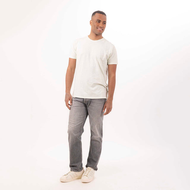 MAN'S ESSENTIAL CREWNECK SHORT SLEEVE T-SHIRT - SLUB JERSEY - Bowery NYC