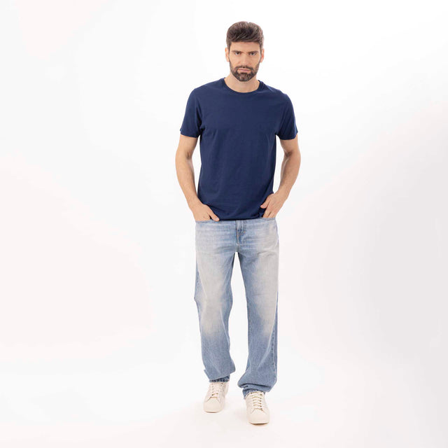 MAN'S ESSENTIAL CREWNECK SHORT SLEEVE T-SHIRT - SLUB JERSEY - Bowery NYC