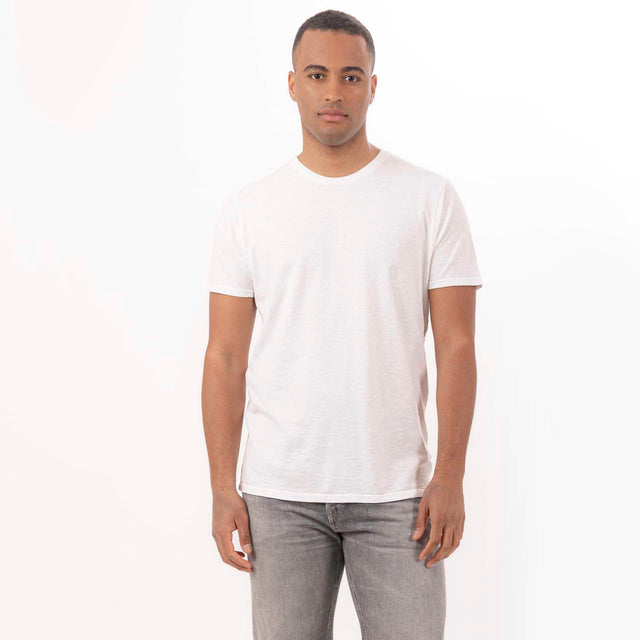 MAN'S ESSENTIAL CREWNECK SHORT SLEEVE T-SHIRT - SLUB JERSEY - Bowery NYC