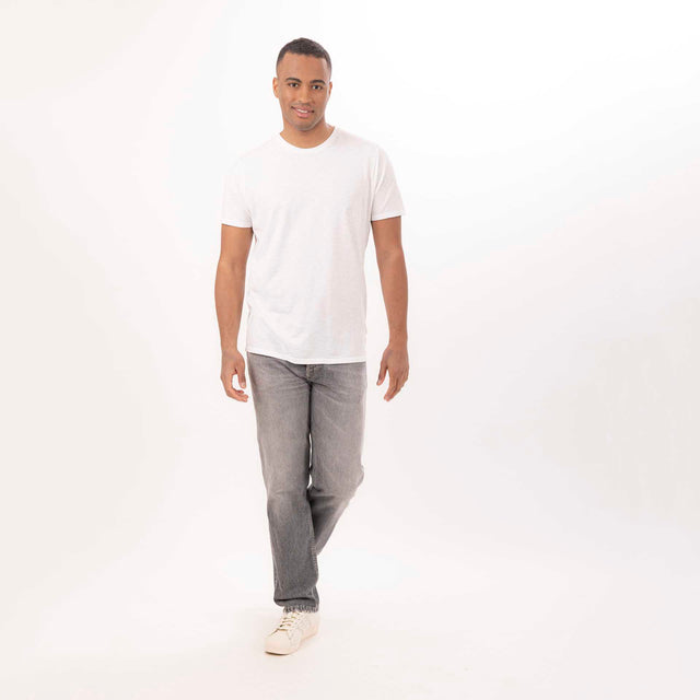 MAN'S ESSENTIAL CREWNECK SHORT SLEEVE T-SHIRT - SLUB JERSEY - Bowery NYC