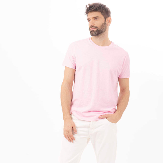MAN'S ESSENTIAL CREWNECK SHORT SLEEVE T-SHIRT - SLUB JERSEY - Bowery NYC