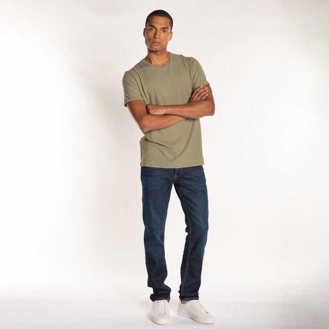 MAN'S ESSENTIAL CREWNECK SHORT SLEEVE T-SHIRT - SLUB JERSEY - Bowery NYC
