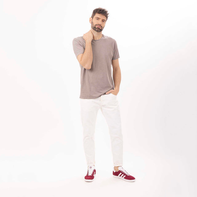 MAN'S ESSENTIAL CREWNECK SHORT SLEEVE T-SHIRT - SLUB JERSEY - Bowery NYC