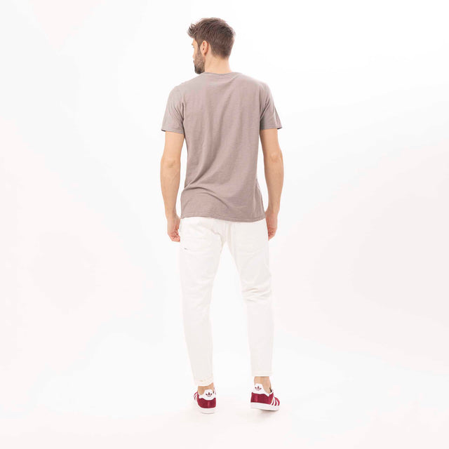 MAN'S ESSENTIAL CREWNECK SHORT SLEEVE T-SHIRT - SLUB JERSEY - Bowery NYC