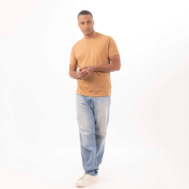 MAN'S ESSENTIAL CREWNECK SHORT SLEEVE T-SHIRT - VINTAGE JERSEY - Bowery NYC