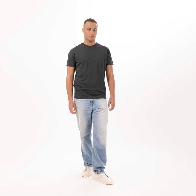 MAN'S ESSENTIAL CREWNECK SHORT SLEEVE T-SHIRT - VINTAGE JERSEY - Bowery NYC