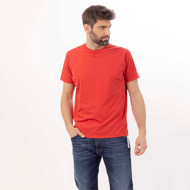 MAN'S ESSENTIAL CREWNECK SHORT SLEEVE T-SHIRT - VINTAGE JERSEY - Bowery NYC