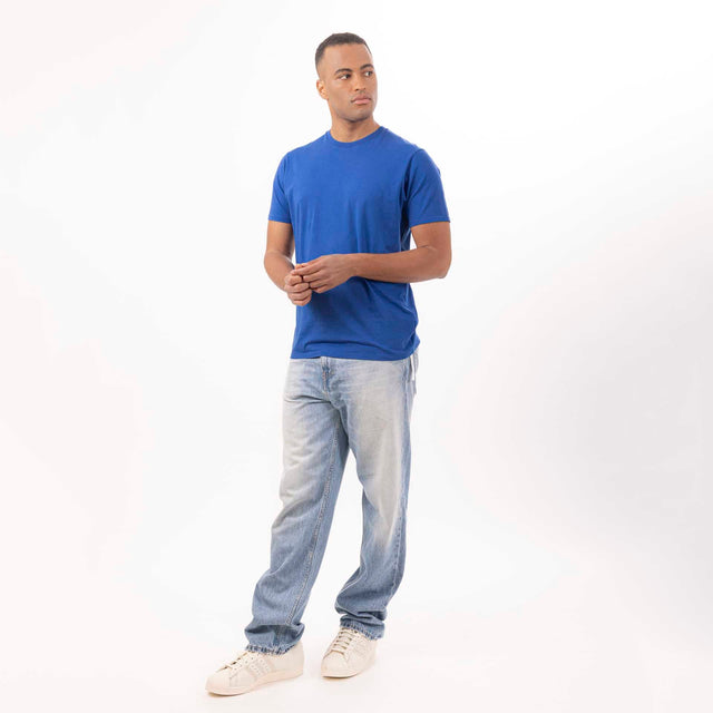 MAN'S ESSENTIAL CREWNECK SHORT SLEEVE T-SHIRT - VINTAGE JERSEY - Bowery NYC