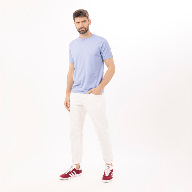 MAN'S ESSENTIAL CREWNECK SHORT SLEEVE T-SHIRT - MAKO JERSEY - Bowery NYC