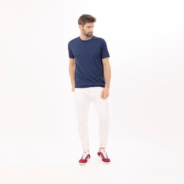 MAN'S ESSENTIAL CREWNECK SHORT SLEEVE T-SHIRT - MAKO JERSEY - Bowery NYC