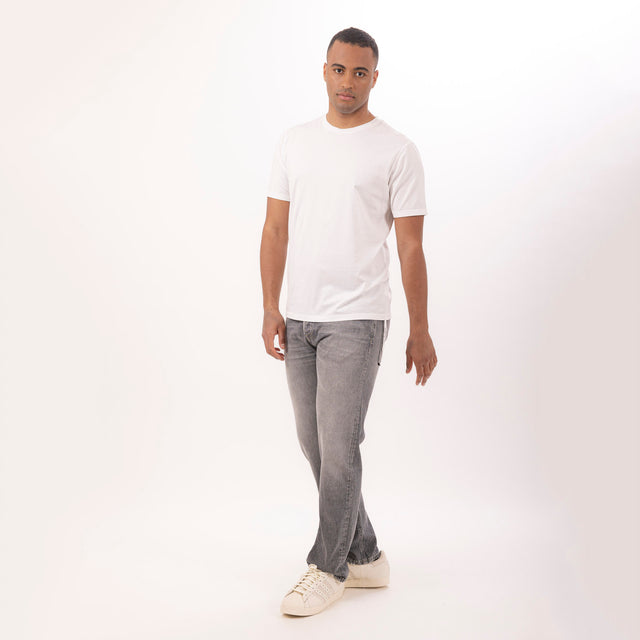 MAN'S ESSENTIAL CREWNECK SHORT SLEEVE T-SHIRT - MAKO JERSEY - Bowery NYC