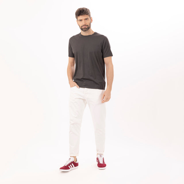 MAN'S ESSENTIAL CREWNECK SHORT SLEEVE T-SHIRT - MAKO JERSEY - Bowery NYC