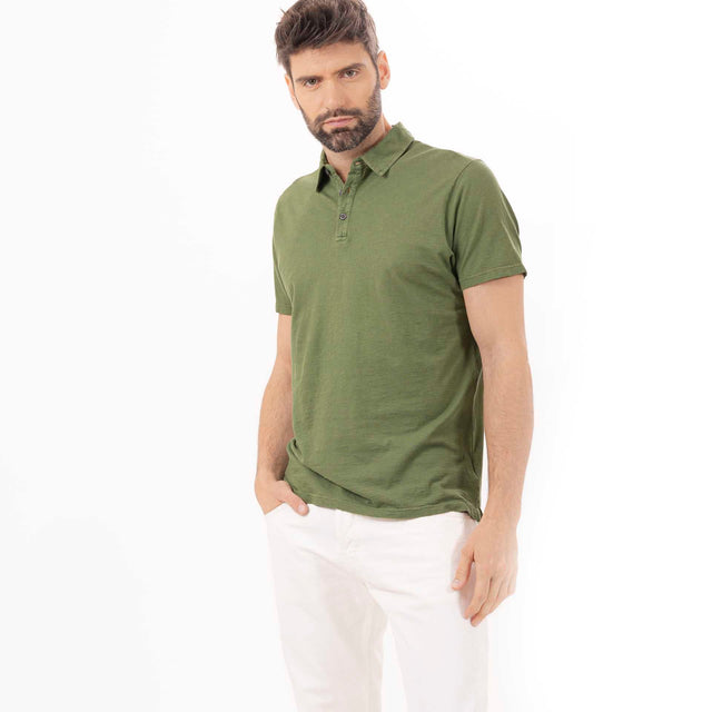 MAN'S ESSENTIAL SHORT SLEEVE POLO - SLUB JERSEY - Bowery NYC