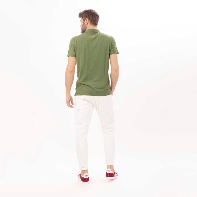 MAN'S ESSENTIAL SHORT SLEEVE POLO - SLUB JERSEY - Bowery NYC