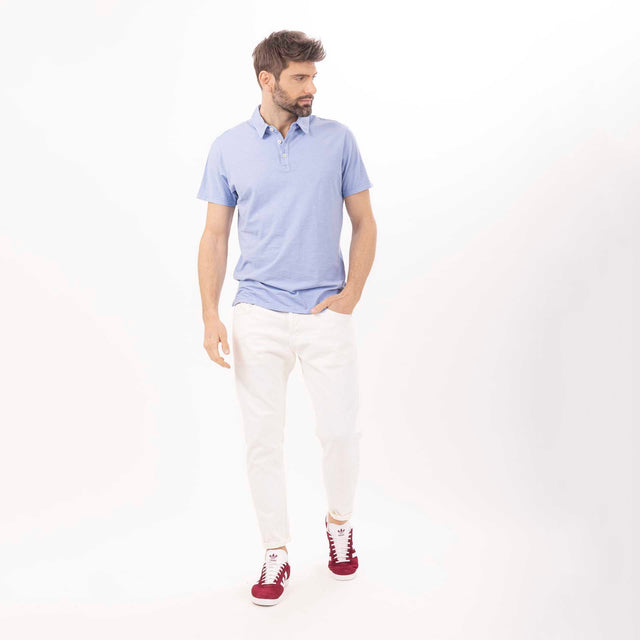 MAN'S ESSENTIAL SHORT SLEEVE POLO - SLUB JERSEY - Bowery NYC