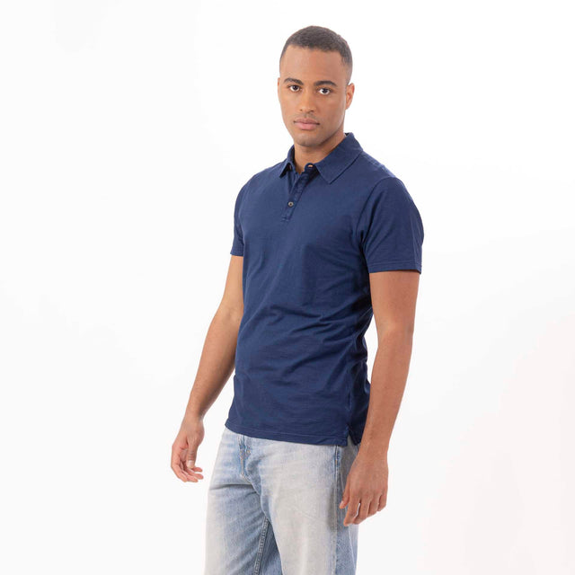 MAN'S ESSENTIAL SHORT SLEEVE POLO - SLUB JERSEY - Bowery NYC