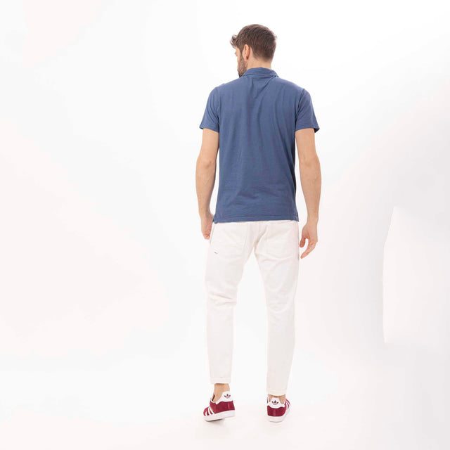 MAN'S ESSENTIAL SHORT SLEEVE POLO - SLUB JERSEY - Bowery NYC