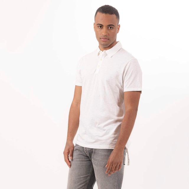 MAN'S ESSENTIAL SHORT SLEEVE POLO - SLUB JERSEY - Bowery NYC