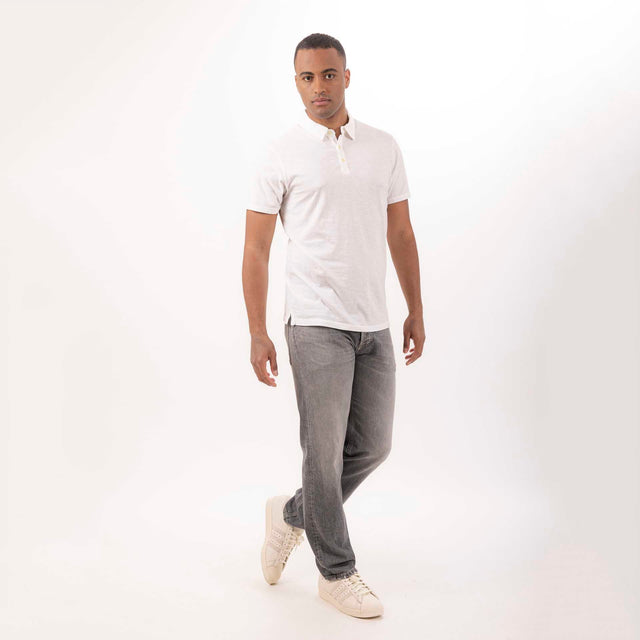 MAN'S ESSENTIAL SHORT SLEEVE POLO - SLUB JERSEY - Bowery NYC
