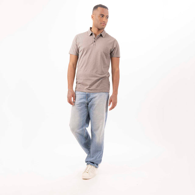 MAN'S ESSENTIAL SHORT SLEEVE POLO - SLUB JERSEY - Bowery NYC