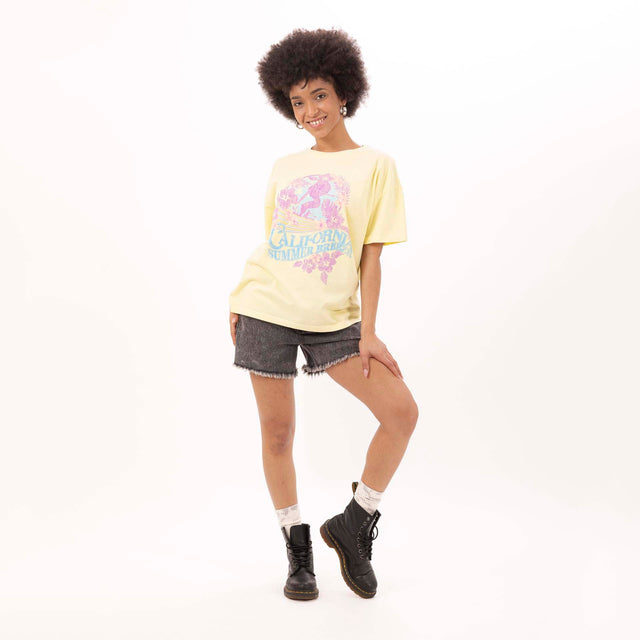WOMEN'S "CALIFORNIA" CREWNECK BOY FIT T-SHIRT- VINTAGE JERSEY - Bowery NYC
