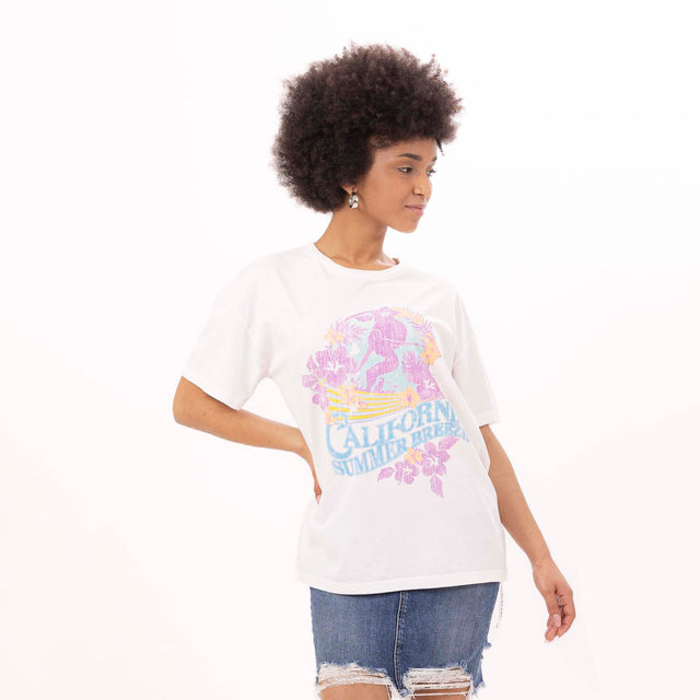WOMEN'S "CALIFORNIA" CREWNECK BOY FIT T-SHIRT- VINTAGE JERSEY - Bowery NYC