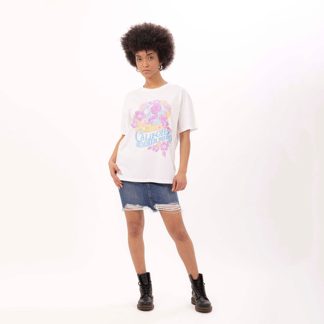 WOMEN'S "CALIFORNIA" CREWNECK BOY FIT T-SHIRT- VINTAGE JERSEY - Bowery NYC
