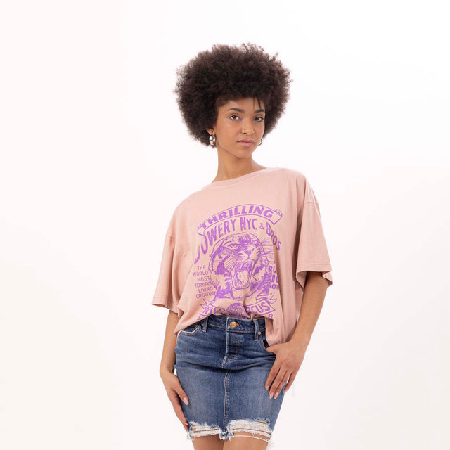 WOMEN'S "THRILLING" CREWNECK OVERSIZE T-SHIRT- VINTAGE JERSEY - Bowery NYC