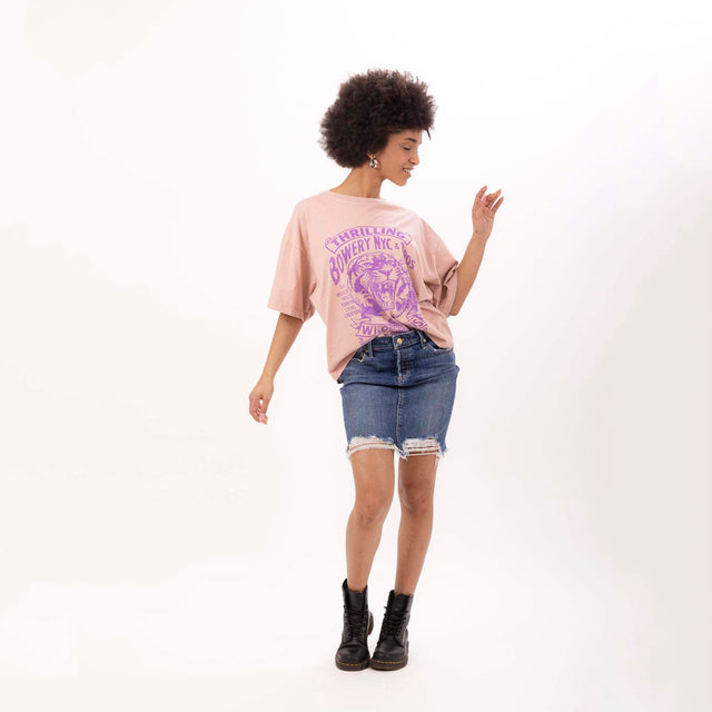 WOMEN'S "THRILLING" CREWNECK OVERSIZE T-SHIRT- VINTAGE JERSEY - Bowery NYC