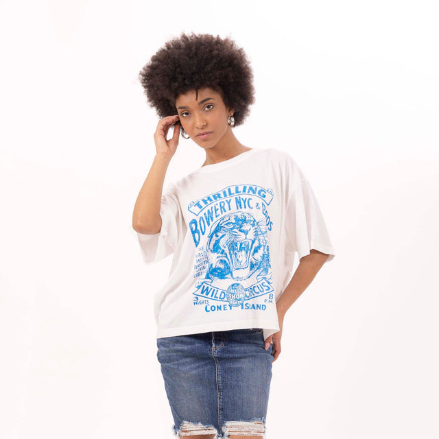 WOMEN'S "THRILLING" CREWNECK OVERSIZE T-SHIRT- VINTAGE JERSEY - Bowery NYC