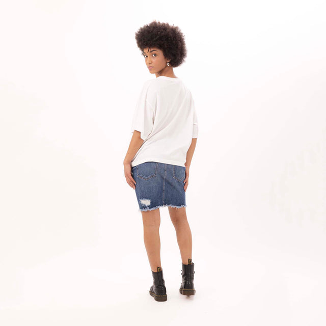 WOMEN'S "THRILLING" CREWNECK OVERSIZE T-SHIRT- VINTAGE JERSEY - Bowery NYC