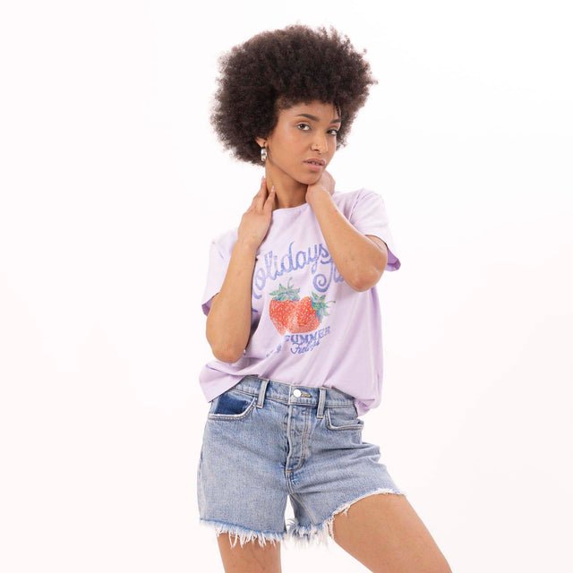 WOMEN'S "HOLIDAYS JUICE" CREWNECK SLIM FIT T-SHIRT - VINTAGE JERSEY