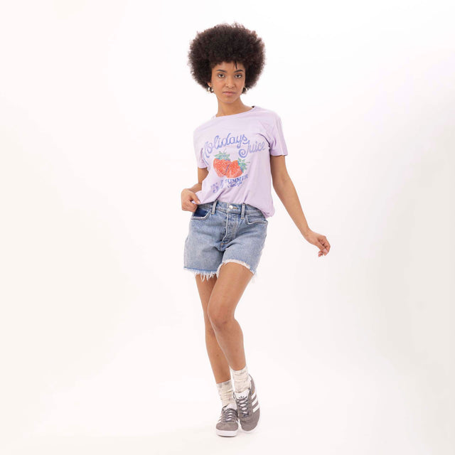 WOMEN'S "HOLIDAYS JUICE" CREWNECK SLIM FIT T-SHIRT - VINTAGE JERSEY