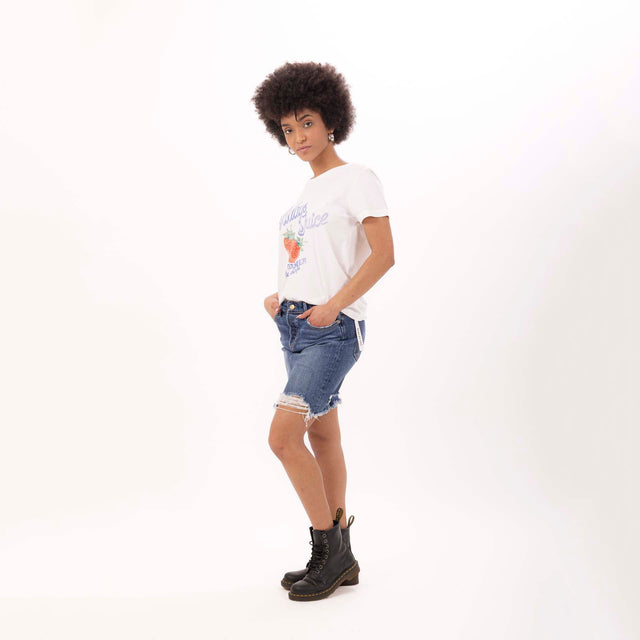 WOMEN'S "HOLIDAYS JUICE" CREWNECK SLIM FIT T-SHIRT - VINTAGE JERSEY