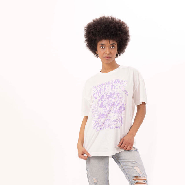 WOMEN'S "THRILLING" CREWNECK BOY FIT T-SHIRT- VINTAGE JERSEY