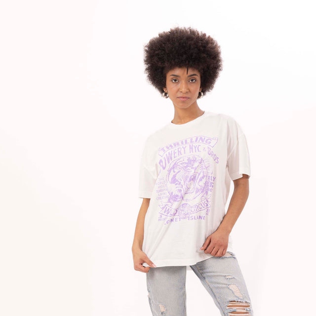 WOMEN'S "THRILLING" CREWNECK BOY FIT T-SHIRT- VINTAGE JERSEY