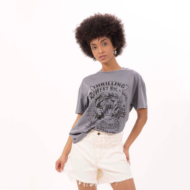 WOMEN'S "THRILLING" CREWNECK BOY FIT T-SHIRT- VINTAGE JERSEY